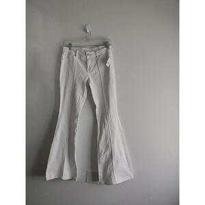 NWT Pacsun Jeans Womens Size 28 Stretch Low Rise Flare Withe or Cream Seam